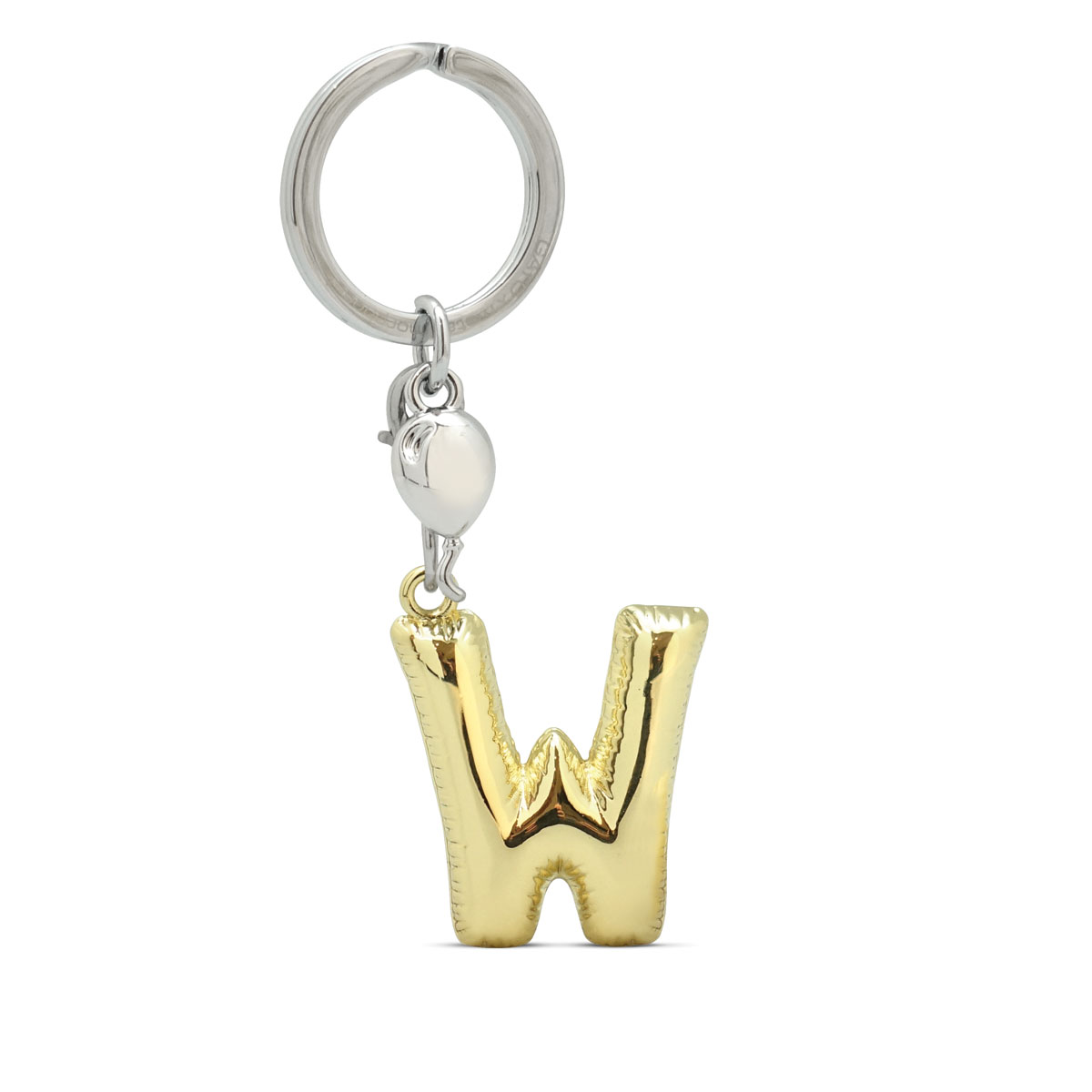 G197-W_Llavero-metalico-alfabeto-globo-letra-dorado-W LLAVERO W "LETTER BALLOON" - Imagen 1