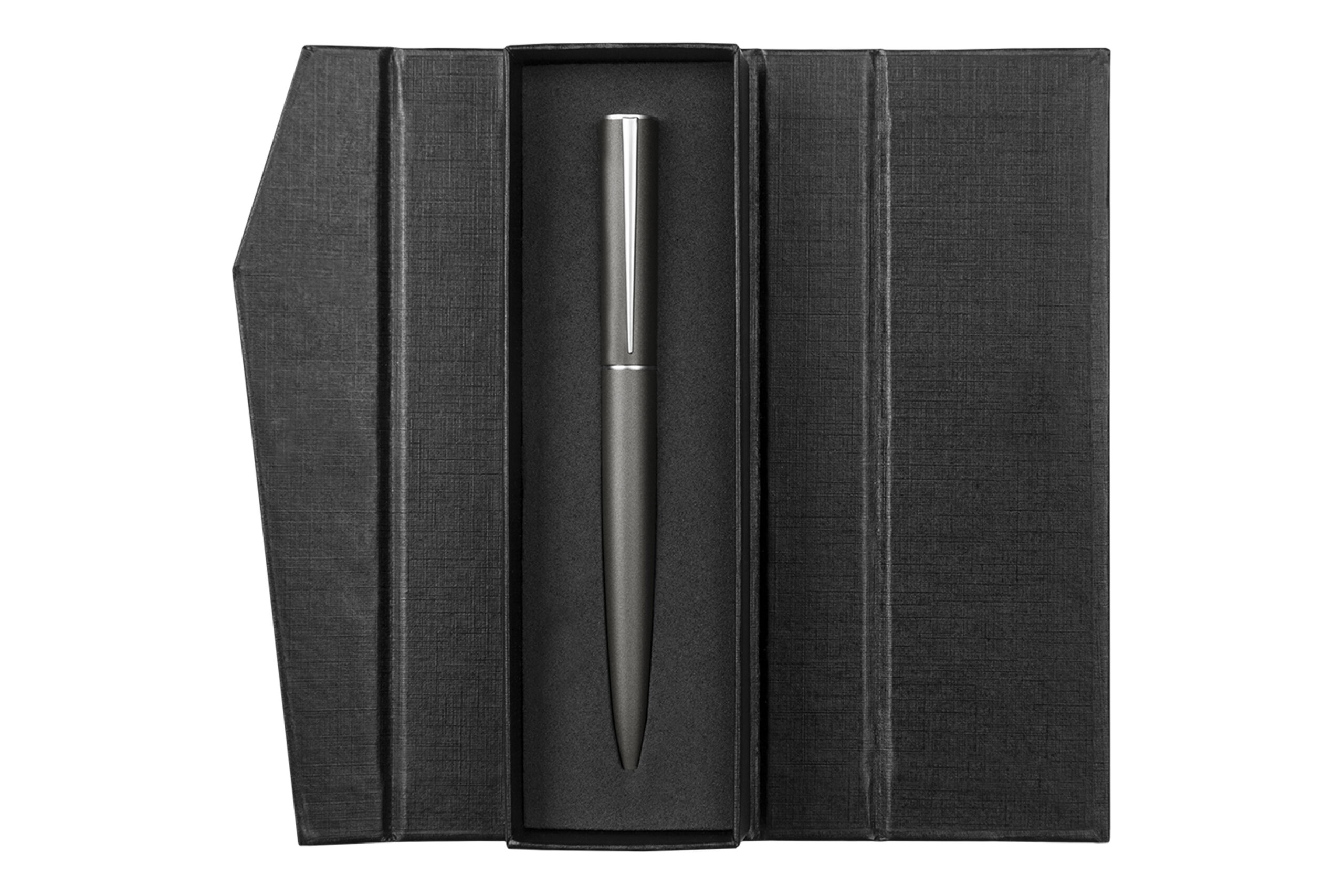 boligrafo_gris_BP280_caja Bolígrafo “Onega” - Imagen 1