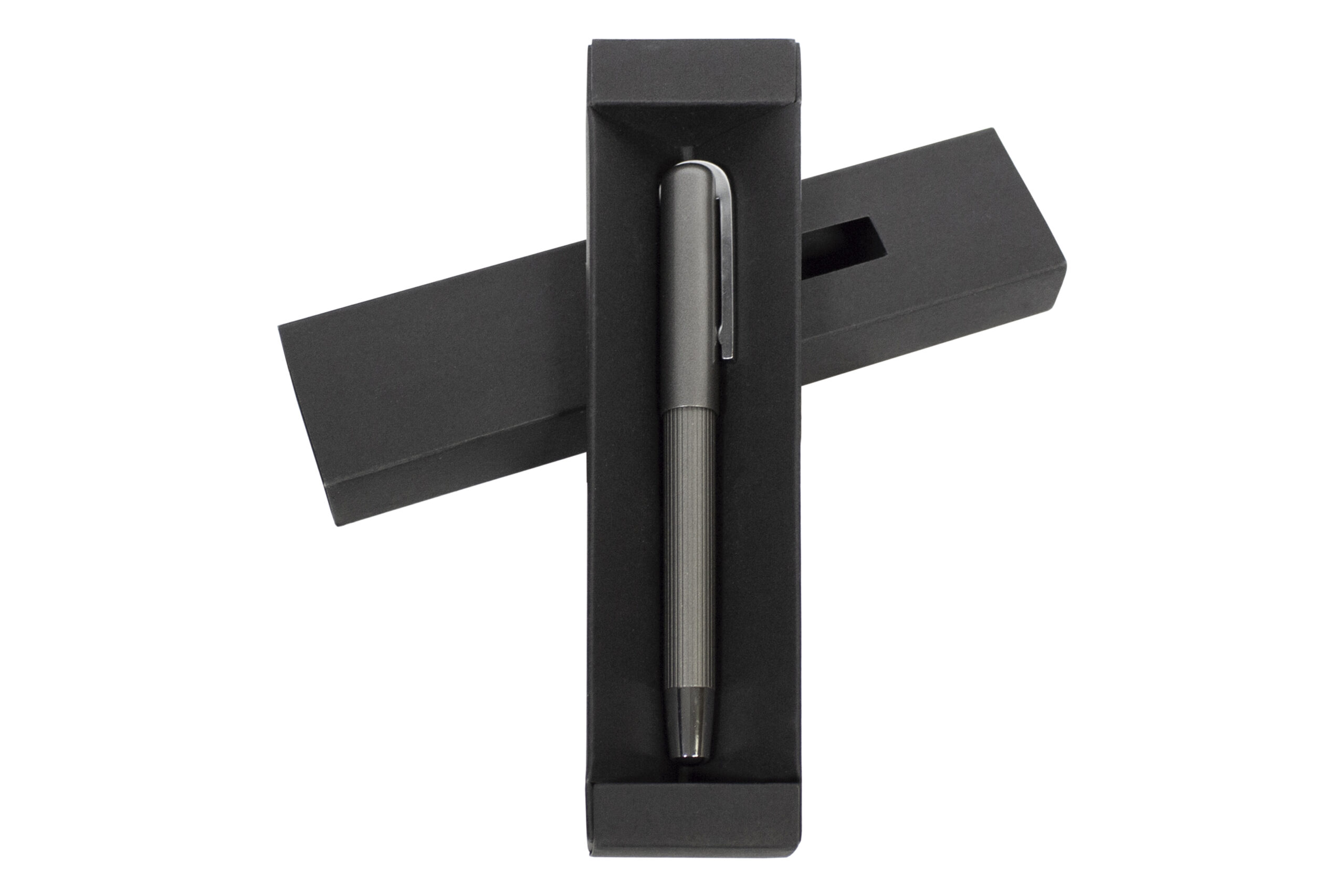 boligrafo_gris_BP293_caja-1 BOLÍGRAFO "RIO" - Imagen 1