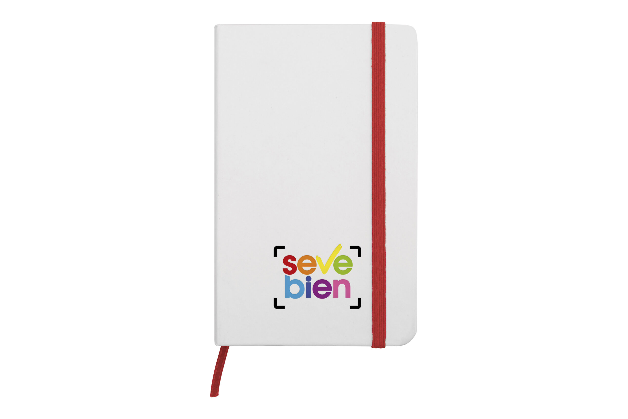 promocional_publicitario_libreta_T525_frente_rojo_logoR Libreta pequeña “White” - Imagen 1